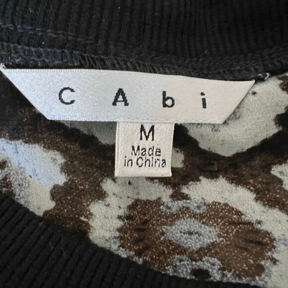 Cabi 572 Long Sleeve Sheer‎ Python Chiffon Blouse Size Medium - Picture 7 of 8